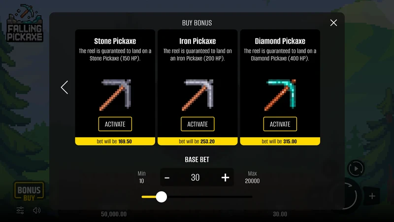 Diamond pickaxe door priced at 315.00